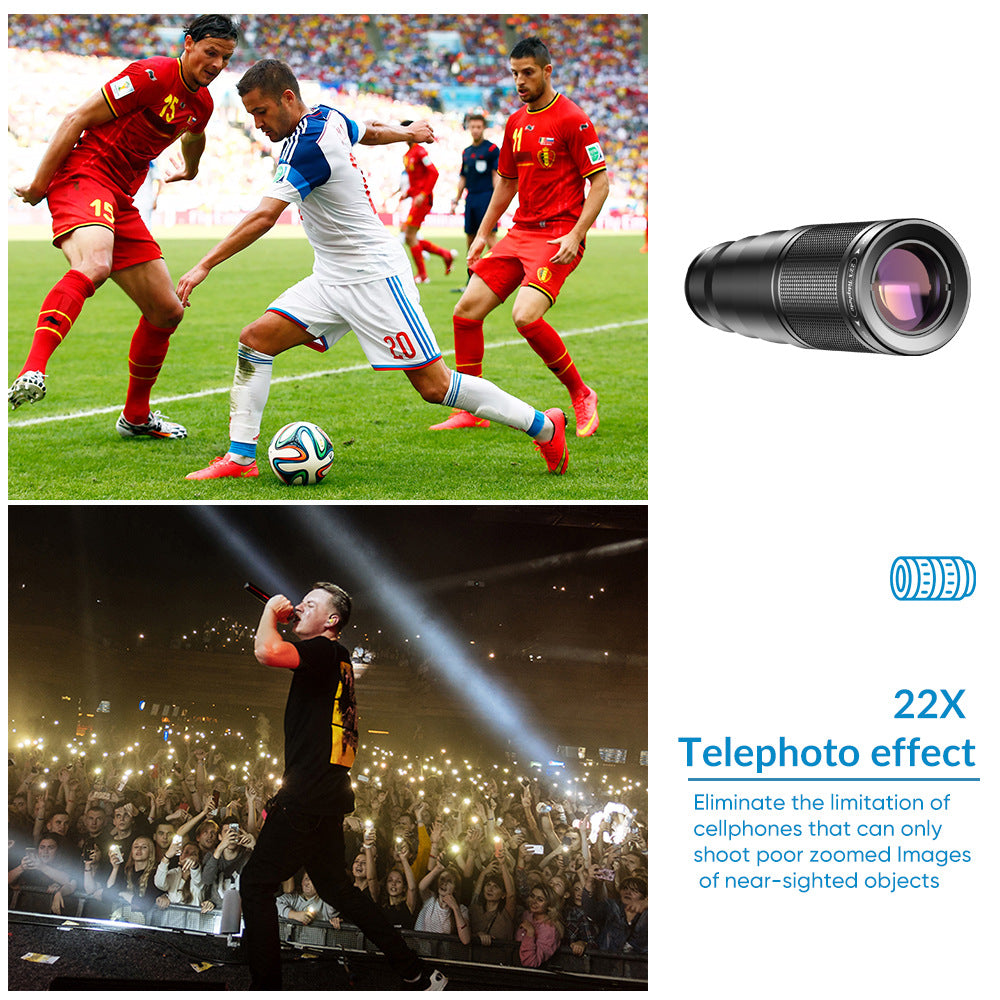 Universal Adjustable 22x HD Telephoto Lens for Phones