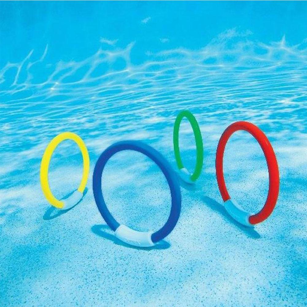 4pcs Underwater Diving Rings for Kids Swimming Fun