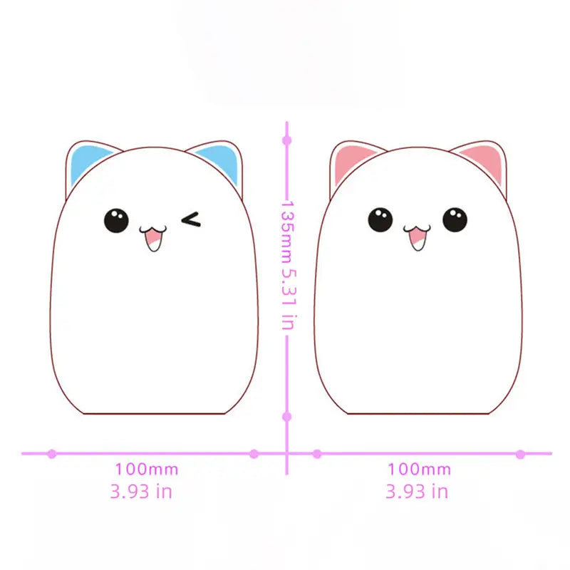 LED Nursery Night Light Bear - USB Rechargeable & Touch Sensor