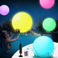 WEEKSUN Pool Toys 5 Packs Light Up Beach Balls 16" LED Glow in The Dark Beach Balls with 16 Colors Lights and 5 Light Modes Pool Beach Balls with Remote Control for Adults Outdoor Pool Party Games