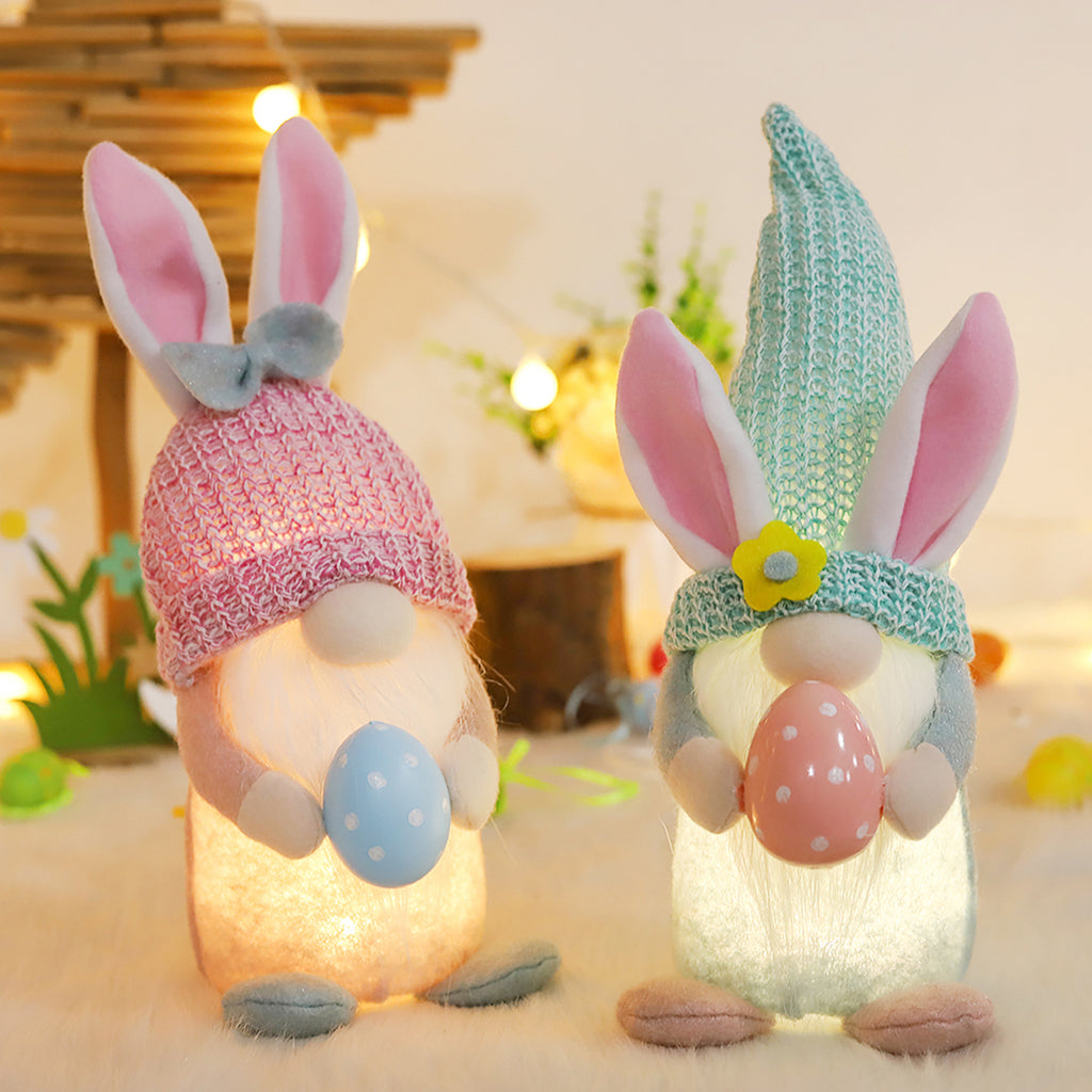 Easter Faceless Doll Rabbit Ears with Glow Lights
