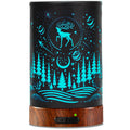 Essential Oil Diffuser - 150ML Metal Aromatherapy Diffuser for Essential Oils with 7 Colors Lights Gifts for Mom Waterless Auto Shut-Off & Ultrasonic Cool Mist Diffuser Ambience for Home
