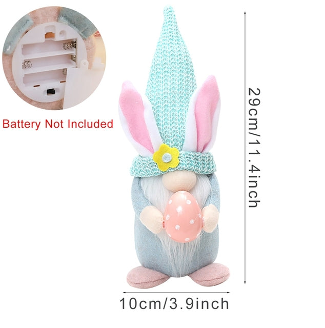 Easter Faceless Doll Rabbit Ears with Glow Lights