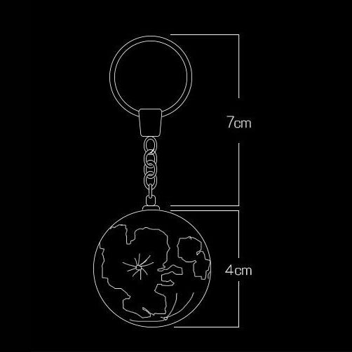 Moon Lamp Keychain with Glow Feature