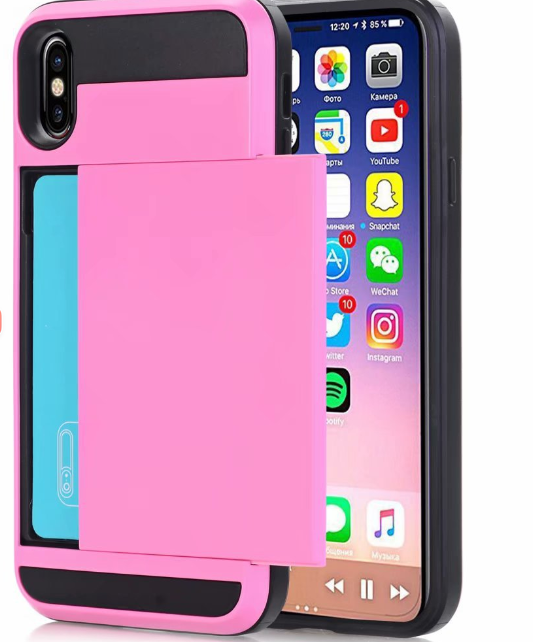 Sliding Card Phone Case - Protective Cover for Phones