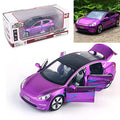 1:32 Scale Model 3 Alloy Car Model Diecast Toy Vehicles for Kids car Model Toy，Pull Back Alloy Car with Lights and MusicMini Vehicles Toys for Kids Gift ，Children Birthday Gift.(Purple)