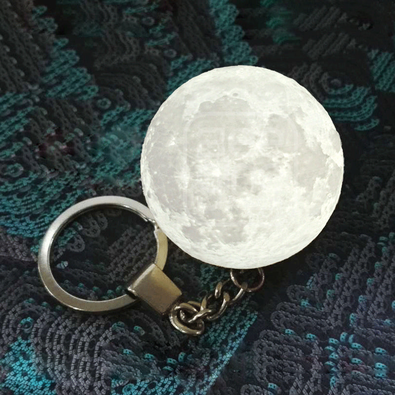 Moon Lamp Keychain with Glow Feature