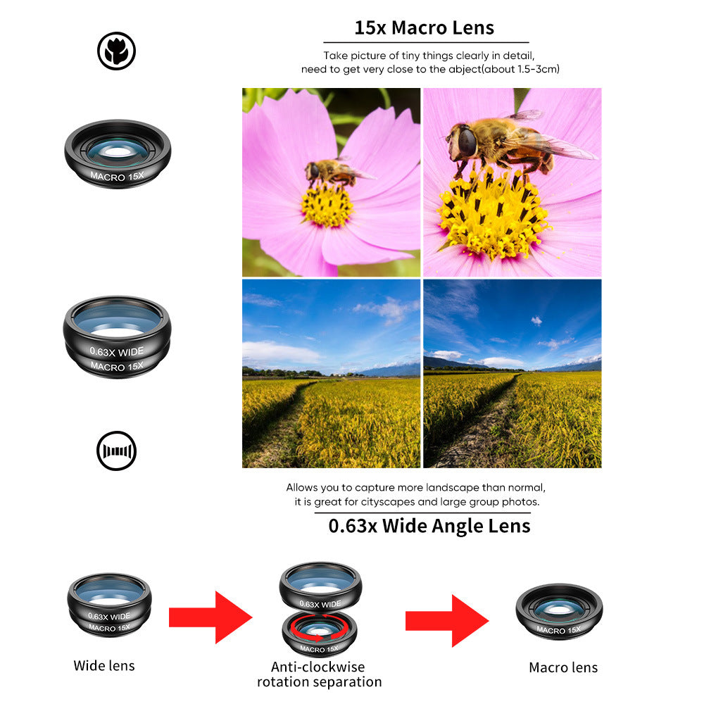 Universal Adjustable 22x HD Telephoto Lens for Phones
