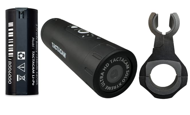 TACTACAM Solo Xtreme Action Camera Ultra HD 1080 60 FPS for Hunting Fishing Action Adventure + Mount (LBAT4 + Barrel Mount)
