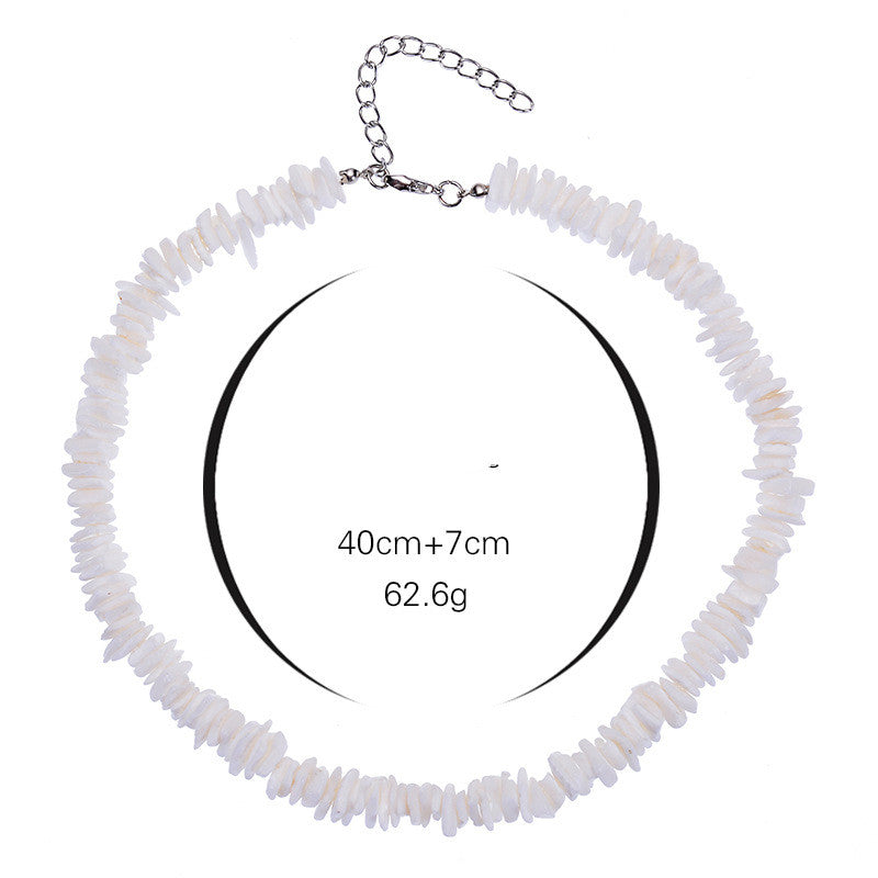 Cross-Border Jewelry White Shell Necklace Set