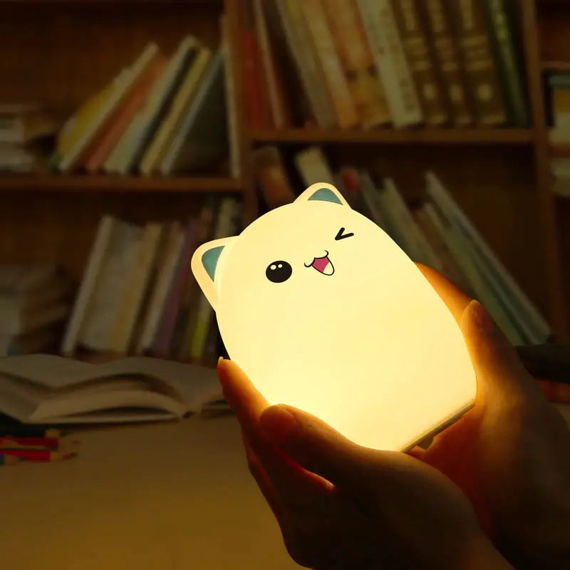 LED Nursery Night Light Bear - USB Rechargeable & Touch Sensor