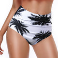 Women's High Waist Slim Pattern Swimming Trunks
