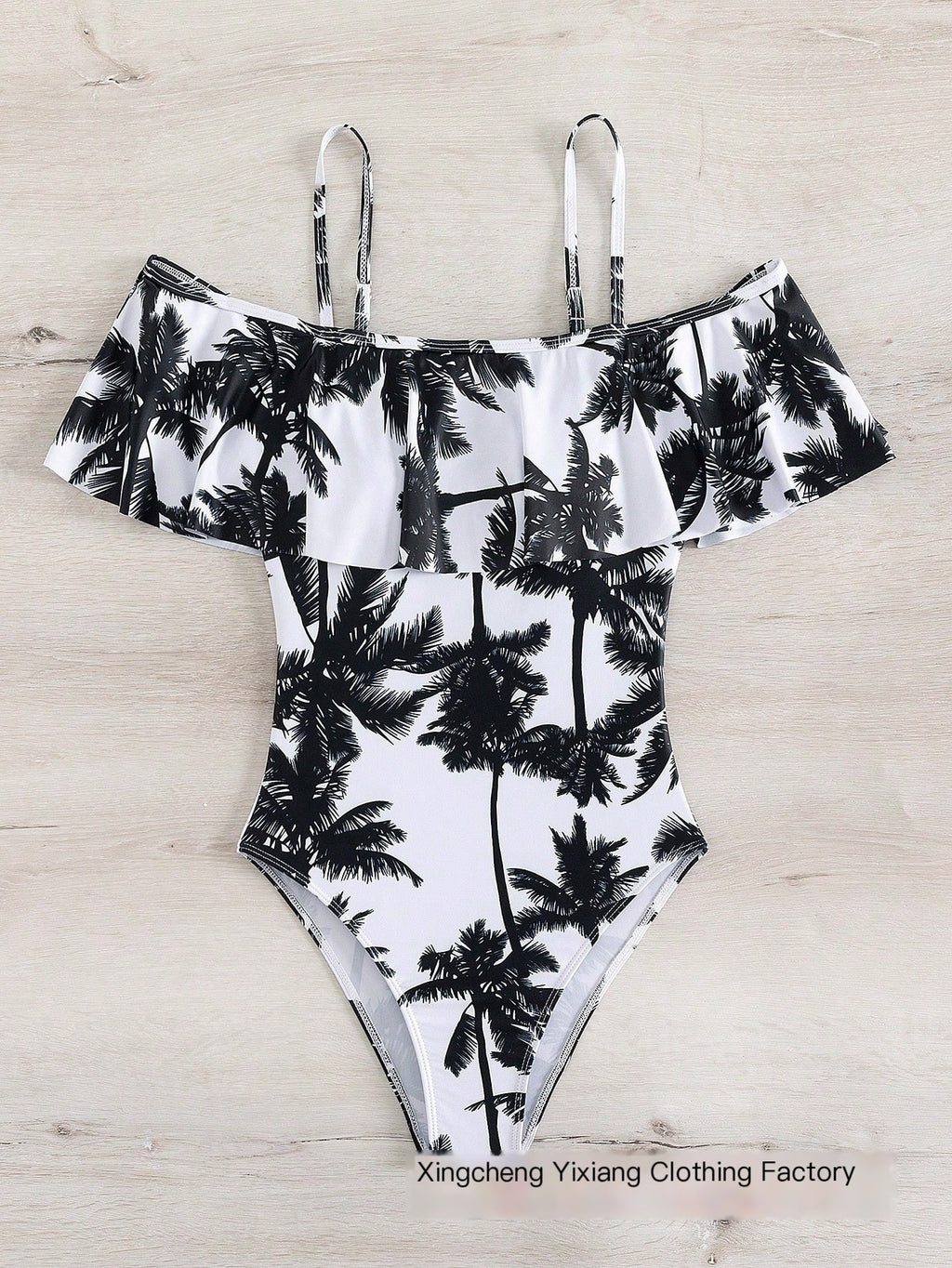Women's High Waist Slim Pattern Swimming Trunks