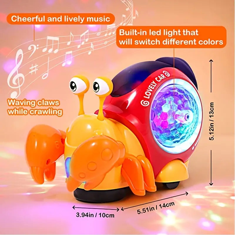 Crawling Snail Baby Toy with Lights and Music