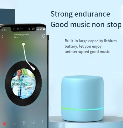 Portable Bluetooth Speaker with AI Voice and Lights