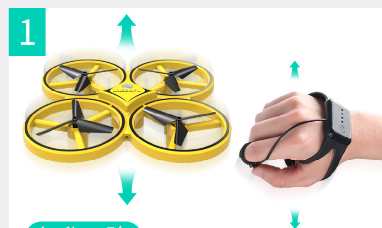 UFO Gesture Control Flying Drone with Lights for Kids