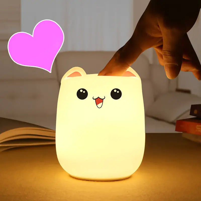 LED Nursery Night Light Bear - USB Rechargeable & Touch Sensor