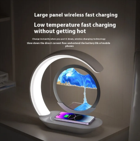 Sand Art Wireless Charger Lamp