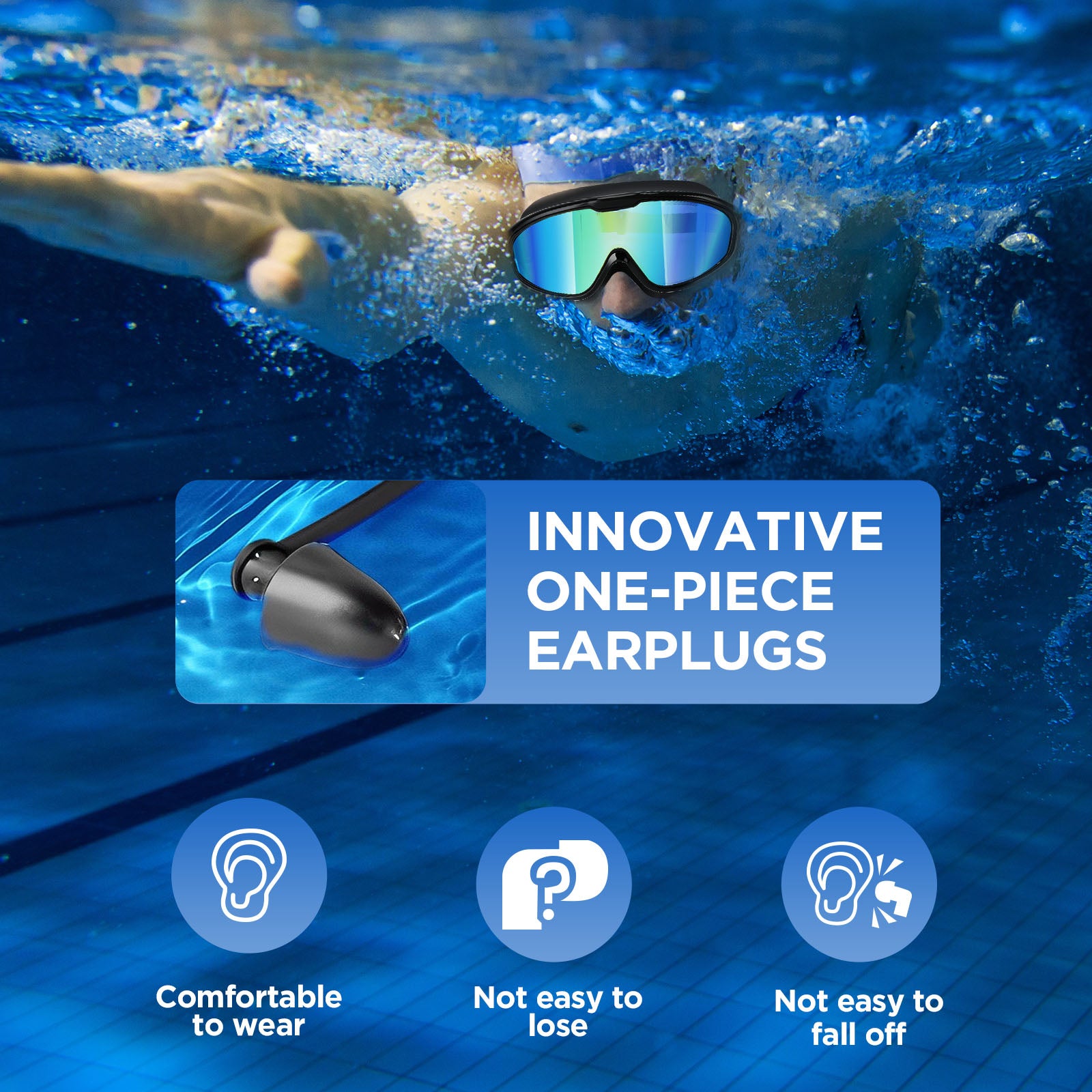 2-Pack Swimming Goggles Set