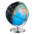 VEVOR Illuminated World Globe with Stand 9 in/228.6 mm Educational Earth Globe with Stable Heavy Metal Base and LED Constellation Night Light HD Printed Map Spinning for Kids Classroom Learning