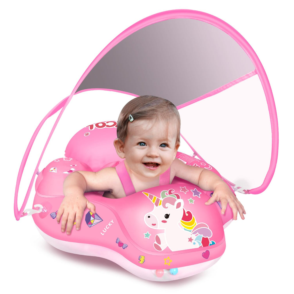 LAYCOL Baby Swim Ring Baby Swimming Ring Swimming Ring for Children from 3 to 36 Months (Unicorn XL)