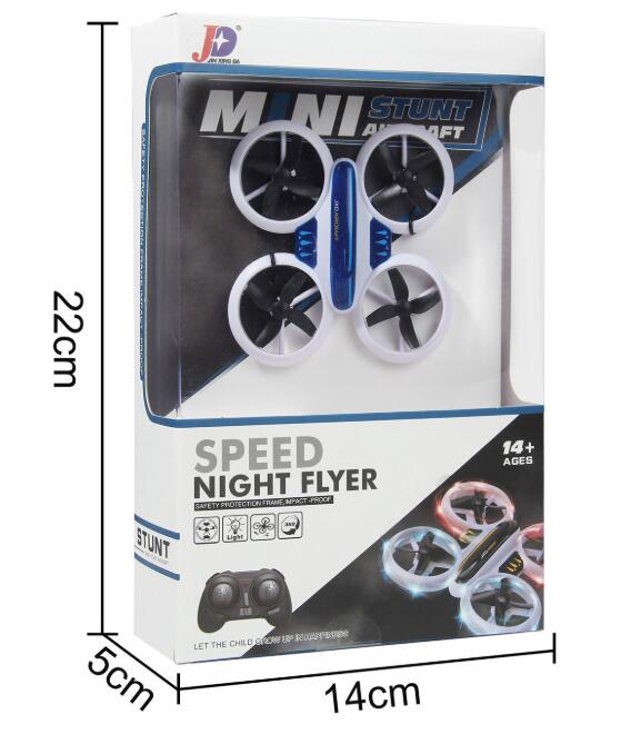 Quadcopter with Colorful LED Lights and Disc Design