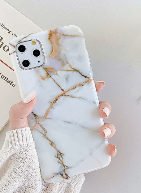 Marble Soft Case with Rainbow Design for Phones