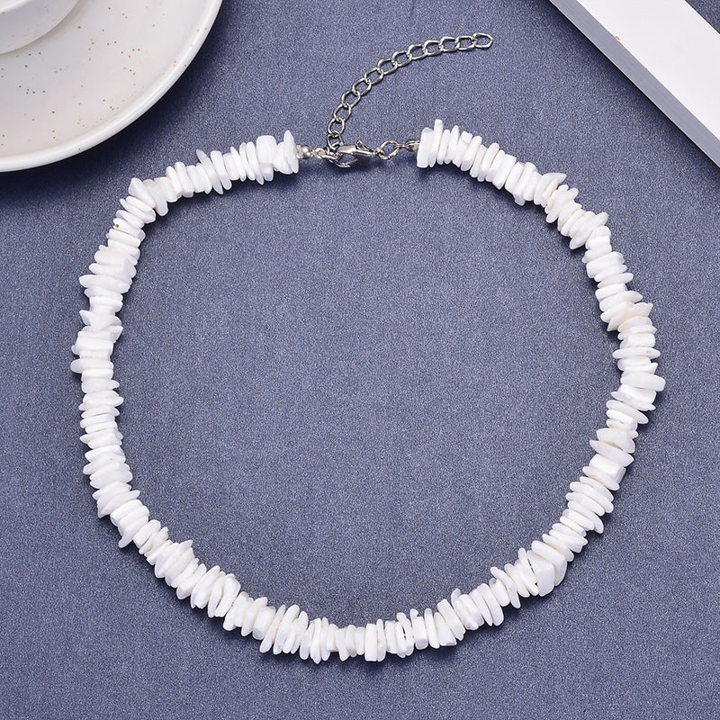 Cross-Border Jewelry White Shell Necklace Set