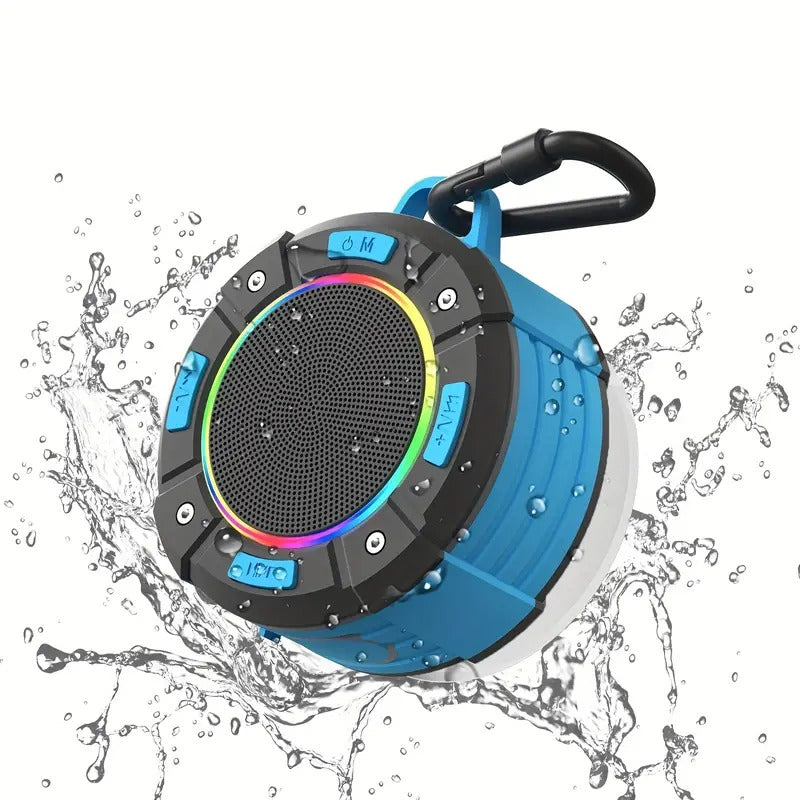 Portable Mini BT Speaker with Suction Cup & Lights