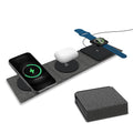 ZTAR wireless travel charger for multiple devices iPhone 16/15/14/13/12 Samsung Galaxy Airpods & Apple watch 3 in 1 charging station portable wireless pad foldable Apple Magsafe charger