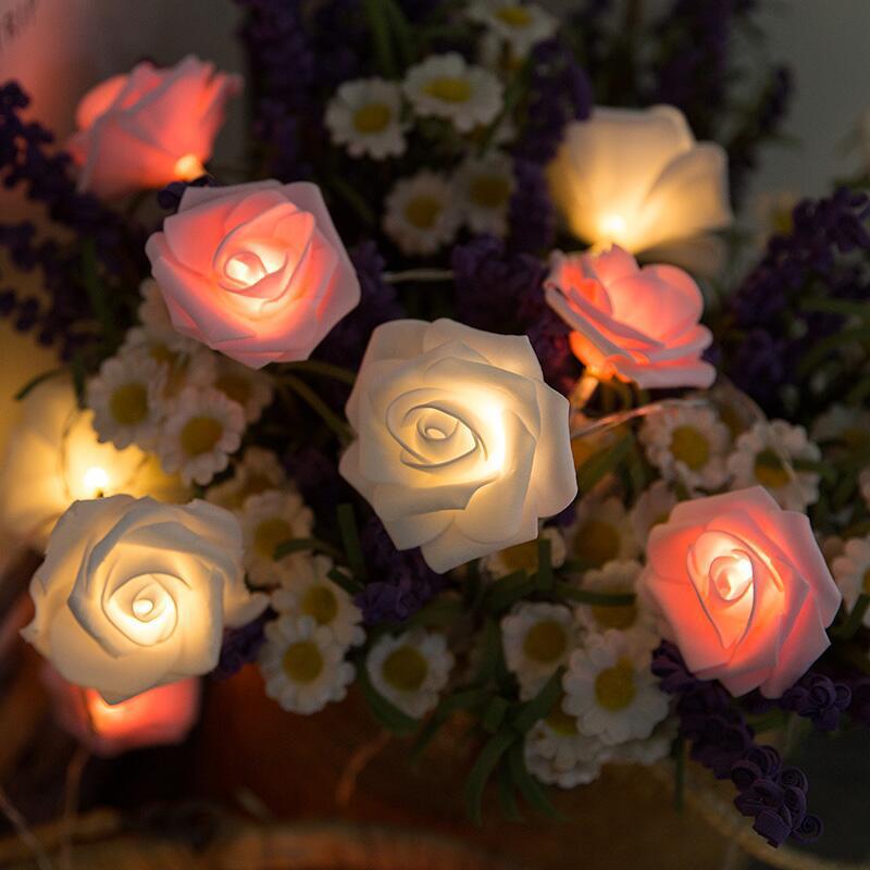 LED Simulation Rose String Lights for Valentine's Day