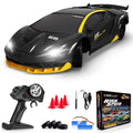 EversaleT RC Drift Car Remote Control Car 2.4GHz 1/24 4WD 15KM/H High Speed Racing Sport Car with LED Lights Drifting Tire Racing Sport Toy for Adults Boys Girls Kids Gift 2Pcs Rechargeable Batteries