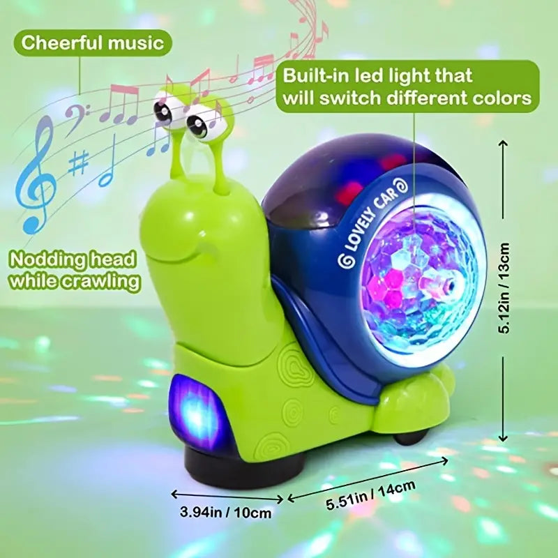 Crawling Snail Baby Toy with Lights and Music