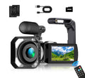 Dumjug Digital Video Camera Camcorder 4K for Students Teens Beginner 4K 60FPS Video Recorder 48MP Photo Video Camera Kit with Stabilizer Lens Hood Extral Mic Memory Card