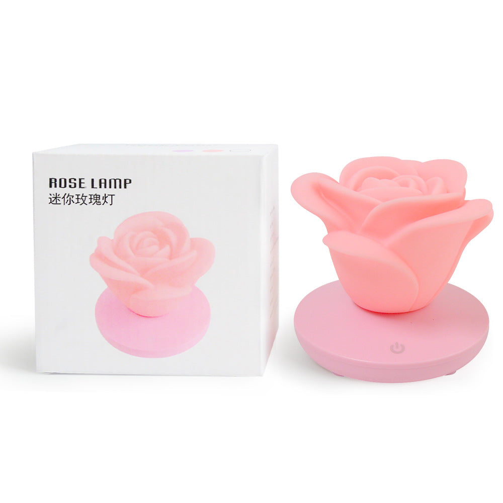 USB Rechargeable Rose Flower LED Touch Table Lamp