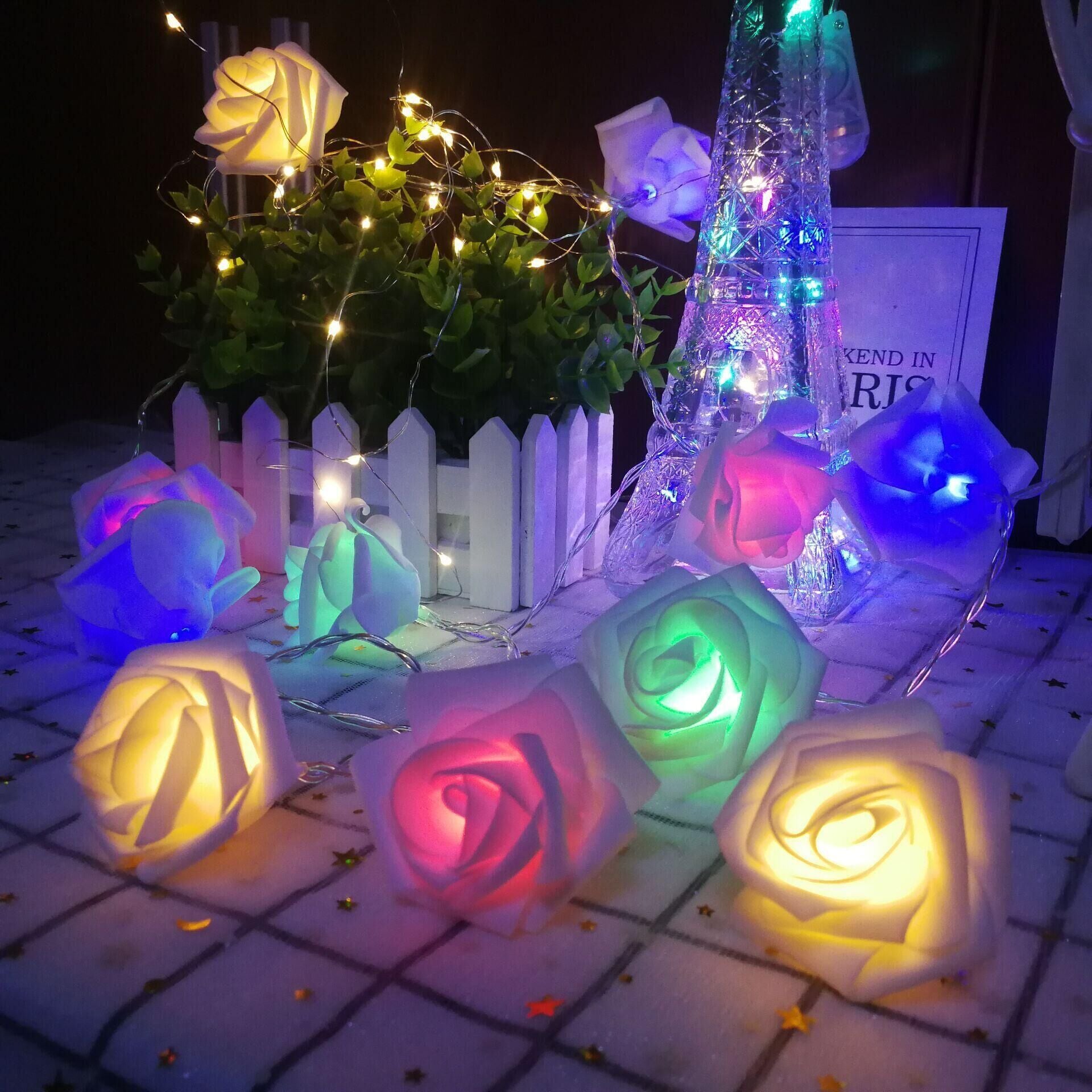 LED Simulation Rose String Lights for Valentine's Day
