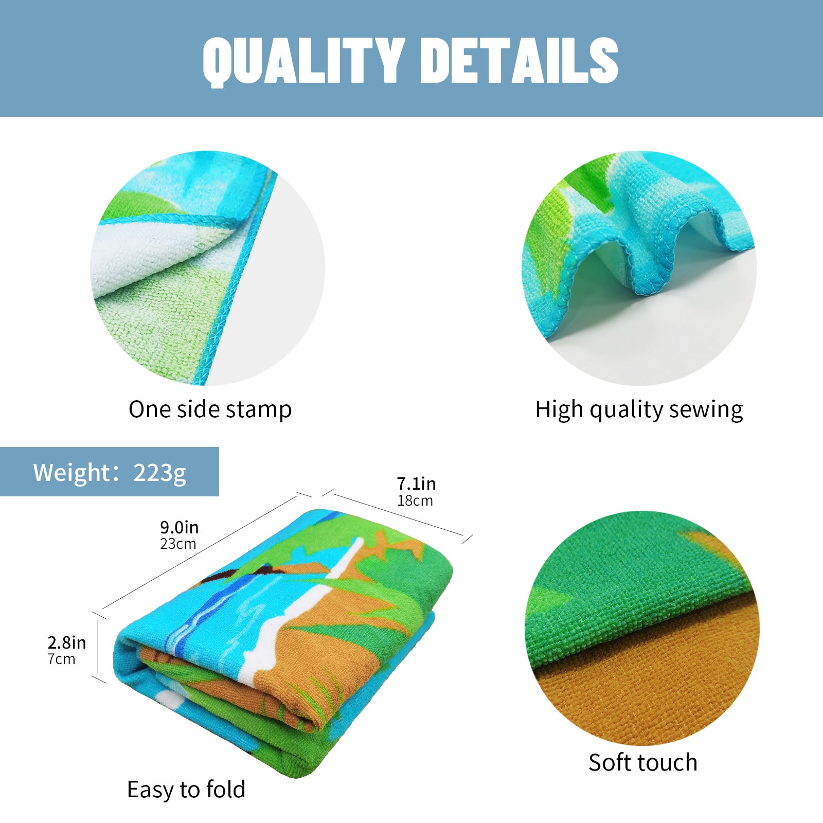 Quick-Drying Summer Beach Towel for Surfing & Swimming