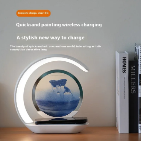 Sand Art Wireless Charger Lamp