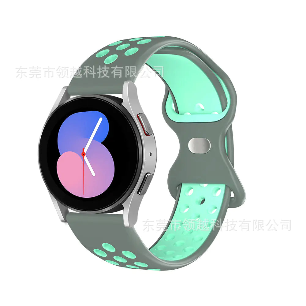 Silicone Watch Strap with Butterfly Clasp for Samsung & Huawei