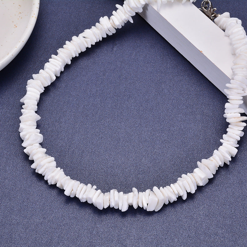 Cross-Border Jewelry White Shell Necklace Set