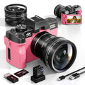 G-Anica Digital Camera 48MP Cameras for Photography with WiFi & App Control 4K Vlogging Camera for YouTubeCompact CameraPerfect for Entry-Level Users and Beginners with Macro&Wide Lens-32GB Card