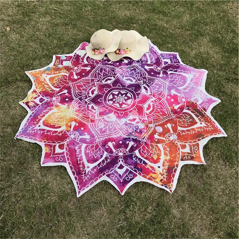 Beach Tapestry, Floral Beach Shawl, Beach Mat