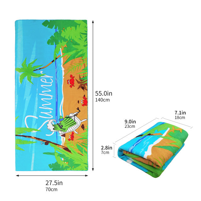 Quick-Drying Summer Beach Towel for Surfing & Swimming