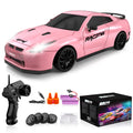 Remote Control Car RC Drift Car 2.4GHz 1:24 Scale 4WD 15KM/H High Speed Model Vehicle with LED Lights Drifting Tire Racing Sport Toy Car for Adults Boys Girls Kids Gift 2Pcs Rechargeable Batteries